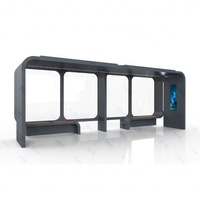 Arrêt de bus moderne avec caisson lumineux à LED Prix d'usine Consommation d'énergie 12V Matériau en acier Forme rectangulaire Conception originale unique