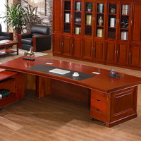 Bureau de direction en bois massif de luxe, style antique moderne, avec caractéristiques écologiques et hauteur réglable, vente en gros