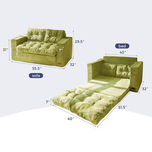 Juego de Sofás Cama Modulares Cuadrados Modernos de Tres Plazas, de Esponja Ecológica, Comprimidos al Vacío para un Fácil Transporte, Muebles para Sala de Estar - Product Image 4