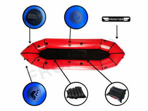 Balsa de agua ultraligera, resistente, color blanco, para 2 personas - Product Image 3