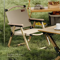Chaise pliante d'extérieur à dossier haut Kermit, portable, pour le camping et la pêche, ultra-légère, en alliage d'aluminium et d'acier