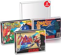 Vitrine en acrylique compatible avec Nintendo SNES et N64 Game Box Étui de protection transparent pour la collection de jeux vidéo rétro (4.