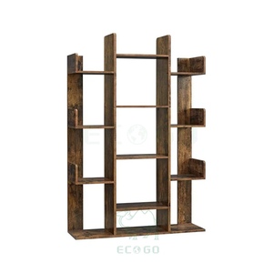 Librería Ecológica de Bambú Moso en Forma de Árbol con 5 Estantes de Almacenamiento, Esquinas Redondeadas y Diseño Moderno para Sala de Estar - Product Image 1