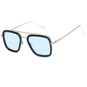 <span class=keywords><strong>Gafas</strong></span> de Sol Tony Stark, Lentes de <span class=keywords><strong>Iron</strong></span> <span class=keywords><strong>Man</strong></span>, <span class=keywords><strong>Gafas</strong></span> de Sol Vintage Retro con Marco Metálico Cuadrado para Hombre y Mujer, <span class=keywords><strong>Gafas</strong></span> Edith - Product Image 5