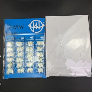 Puntas de <span class=keywords><strong>Uñas</strong></span> Francesas Blancas, <span class=keywords><strong>Uñas</strong></span> Acrílicas Artificiales, Puntas de Extensión de <span class=keywords><strong>Uñas</strong></span> de Cobertura Media, Uso Profesional en Salón - Product Image 3