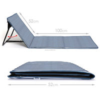 Chaise de sol inclinable rembourrée réglable en hauteur, pliable, durable, de luxe, avec poche de rangement, personnalisable avec logo, pour la plage et les pique-niques