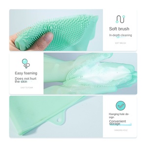 قفازات استحمام للكلاب والقطط، فرشاة بلاستيكية لإزالة الشعر العائم، مقاومة للخدش والعض، فرشاة تدليك للاستخدام في الحمام، مناسبة لجميع الفصول - Product Image 6