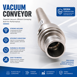 Cargador de Tolva por Vacío para Gránulos de Plástico, Transportador de Aire Comprimido, Máquina Auxiliar para Moldeo por Inyección - Product Image 3