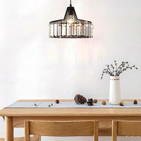 Lámpara Colgante de Metal Industrial Nórdica Personalizada, Lámpara de Araña Redonda Simple de Hierro, de un Solo Cabezal, para Hotel, Restaurante, Cafetería, Proyecto Rústico