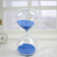 Minuterie de sable motif sablier en verre transparent 30 minutes, cadeau de cérémonie de sable, multicolore