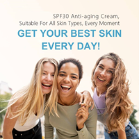 Crème réparatrice SPF 30 à la mucine d'escargot et aux minéraux de la mer Morte, crème liftante et hydratante en profondeur pour le visage et le cou, anti-âge, lissante