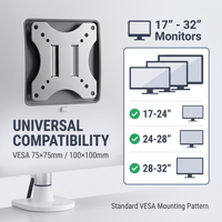 Soporte Ergonómico para Dos Monitores con Altura Ajustable, Compatible con VESA 75x75 100x100, para Uso Profesional en Juegos y Oficina