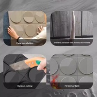 Papan Geometris 3D Stereo Modern Anti Air dari Polistirena dengan Komponen Jam - Dekorasi Pintu & Dinding yang Terkenal di Internet