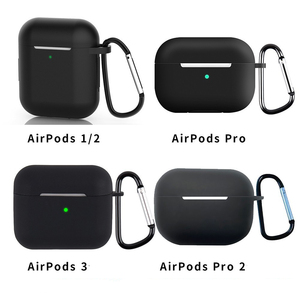 Funda de Silicona Suave con Carga Inalámbrica <span class=keywords><strong>para</strong></span> <span class=keywords><strong>Airpods</strong></span> Pro, Cubierta Protectora Completa de Goma <span class=keywords><strong>para</strong></span> Auriculares Airpod 3 con Llavero - Product Image 4