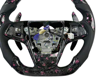 Volant et palettes de changement de vitesse en fibre de carbone forgée rose personnalisées 2013-2019, ajustement personnalisé pour Cadillac ATS-V CTS-V