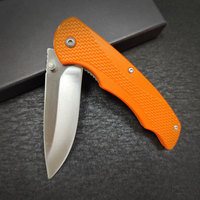 Couteau de poche d'extérieur déverrouillable, couteau pliant portable avec manche en plastique, couteau tactique d'autodéfense avec manche en ABS
