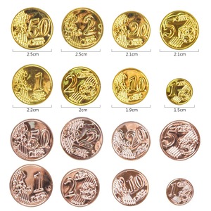 Vente en gros de pièces de monnaie en plastique 16 pièces/ensemble accessoires d'argent invalides pièces de jeu de fête de mariage décorations à la mode pour Halloween nouvel an - Product Image 6