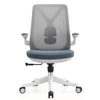 Chaises de bureau ergonomiques en maille, réglables, pivotantes, avec dossier luxueux, accoudoirs et soutien lombaire en nylon