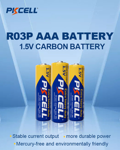 aaa电池定制品牌r03p r03电池um-4尺寸aaa 1.5v聚氯乙烯碳锌干碱性手电筒电池 - Product Image 5