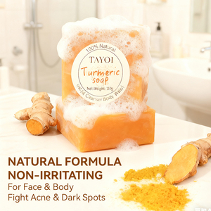 Viso <span class=keywords><strong>Anti</strong></span>-<span class=keywords><strong>Acne</strong></span> invecchiamento rimozione macchie scure cura della pelle del viso Tumeric Set Private Label sbiancante curcuma cura della pelle Set per le donne - Product Image 6