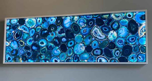 Mặt Bàn Đá Mã Não Mã Não Có Đèn Nền Màu Xanh Dương Tự Nhiên Bán Quý Đá Cho Nhà Máy - Product Image 2