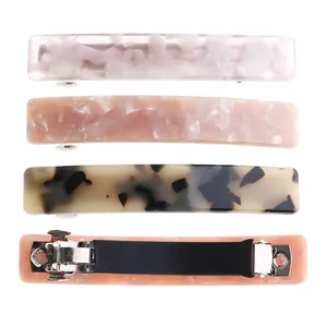 Kẹp Tóc Hình Chữ Nhật MiDairy Stock Nhật Bản Và Hàn Quốc Mới Hình Học Mùa Xuân Clip Acetate Tortoiseshell Girl Barrettes Kẹp Tóc