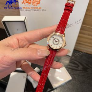 <b>Round</b> Men's Elegant Analog Quartz Watch Leather Band Moon Phase Latest Design Business Fashion Style Luxury OEM Box Packaging - Product Image 4