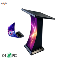 Pantalla LED GOB para Podio P1.8 IP43, Panel Curvo Flexible de 3840Hz, Plug and Play, para Conferencias de Prensa y Salas de Lectura