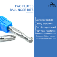 Fraise en bout à nez de boule 3.175mm 4mm 6mm pour outil de coupe de bois Cnc Router Bits Cutter 4mm 6mm Ball Nose Bit