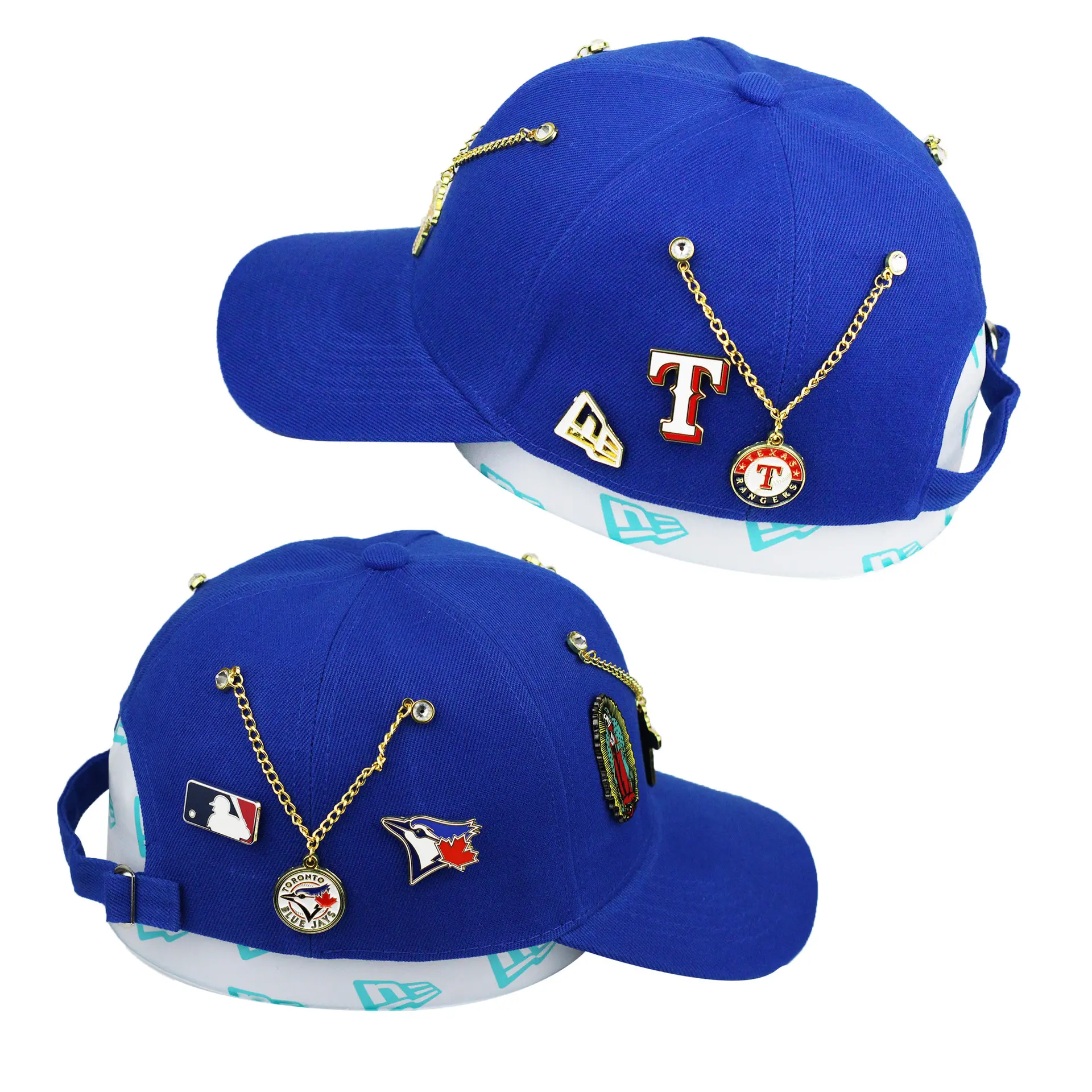 Distintivi di sicurezza di alta qualità personalizzazione personalizzata all'ingrosso Pin 3D cappelli perni squadra di Baseball cappellini decorazioni in metallo spilla