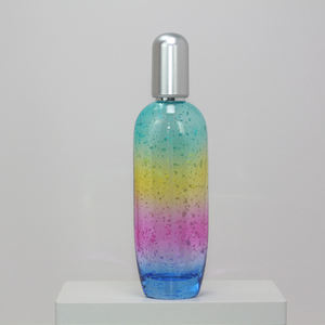 Flacon cosmétique en verre à émulsion avec pompe en aluminium, dégradé multicolore, 30 ml, 50 ml, 100 ml, directement de l'usine de décoration personnalisée - Product Image 3