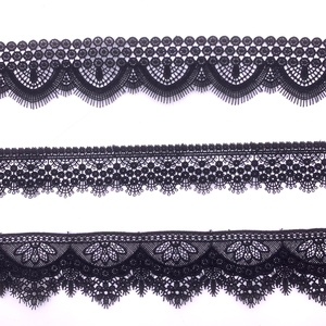 Accesorios de Encaje Guipur de Lujo de Alta Calidad, Collar de Poliéster Negro, Bordado de Encaje Francés - Product Image 3