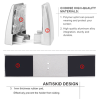 Support de fixation pour cloisons de bureau en verre, en alliage d'aluminium perforé, mobile, durable, moderne, certifié ISO9001