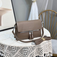 Sac bandoulière géométrique pour femme en cuir PU imperméable avec fermeture éclair et doublure en polyester