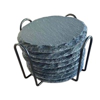 Ardoise Pierre Sous-verres Antidérapant Avec Support Tasse Tapis Boisson Dessous De Verre À La Main Naturel Tasse Décor À La Maison Vaisselle Dessous De Verre