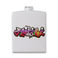 Flacon de parfum carré en verre vide, portable, personnalisé OEM, 30 ml, 50 ml, pour enfants et jeunes, avec motif graffiti