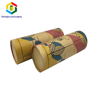 Logotipo de impresión personalizado de copa cilindro tubo de papel Kraft reciclable redondo tubos de cartón - Product Image 1