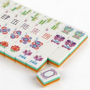 High-end MahJongg <b>Set</b> American Style Exquisite Engraved Pattern Tiles Deluxe Complete Kit for Collection & Gift - Product Image 3