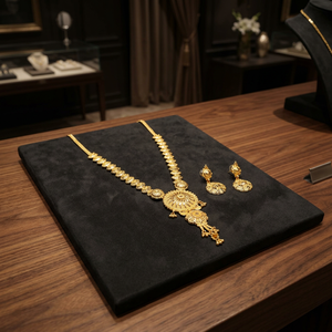 Juego de Joyería Nupcial Chapada en Oro de 14K, 18K, 24K al por Mayor, Diseño Tradicional, Collares de Moda Chapados en Oro sobre Latón - Product Image 6