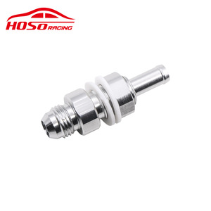 Hoso Racing 6An Bulkhead To 5/16 Hose Barb Fuel <b>Pump</b> <b>Adapter</b> Aluminum Alloy Silver - Product Image 1