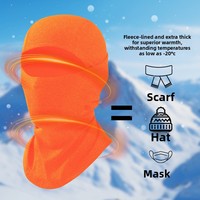 Balaklava Termal Berlapis Bulu Domba Musim Dingin, Anti Air, Anti Angin, Bernapas, Masker Wajah Ski, Penghangat Leher Motor, Unisex Dewasa