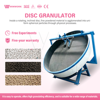 Granulateur à disques WINWORK à haute efficacité entièrement automatique 1-5T/H certifié CE ISO pour l'acide humique et les engrais minéraux