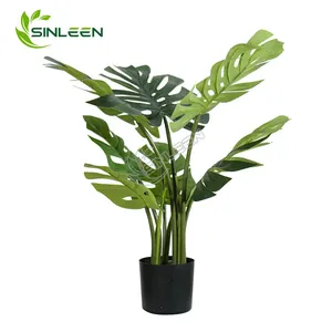 Deliciosa Monstera Decor Fake Tree Variegated Leaf Faux Home Green High Quality Indoor Living Room Artificial Plant