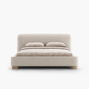 <span class=keywords><strong>Lit</strong></span> double moderne <span class=keywords><strong>de</strong></span> luxe français, grand format, blanc, en sherpa, pour chambre principale, villa, appartement, <span class=keywords><strong>avec</strong></span> tête <span class=keywords><strong>de</strong></span> <span class=keywords><strong>lit</strong></span> - Product Image 3