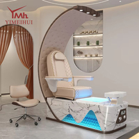 Fauteuil de pédicure à dossier haut, fauteuil de massage de luxe pour soins des pieds, fournitures de pédicure pour salon de beauté et spa