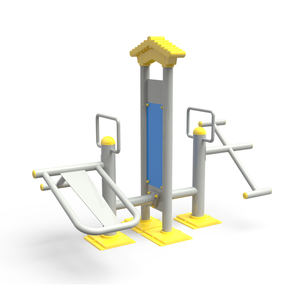 Équipement de sport de planche Assis et Push Up Dual Station Lot de 2 bancs d'entraînement extérieurs pour l'entraînement de base et la force du haut du corps - Product Image 1