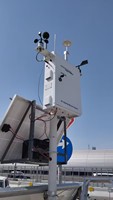 Moniteur de qualité de l'air ambiant extérieur AQM-09 pour PM2.5, PM10, SO2, NO2, CO, O3, TVOC avec affichage cloud 4G IP55