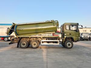 Custom green Shacman 6×6 off-road sewage <b>suction</b> truck, Weichai-powered for tough road conditions, for overseas export, - Product Image 5