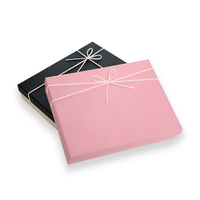 Herbruikbare deksel en bodem van papier, lint en strik voor verjaardag, Valentijnsdag, bruiloft, Moederdag, parfum, sieraden, cadeauverpakkingen