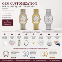 Montre à quartz de luxe pour femme Scottie Factory Custom Logo 9755, étanche, avec boîtier carré, bracelet en acier inoxydable et diamants